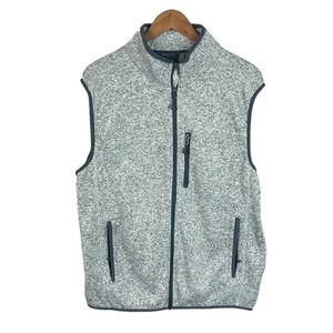 B10 Men’s Free Country Full Zip Preppy Casual Fleece Vest Jacket L